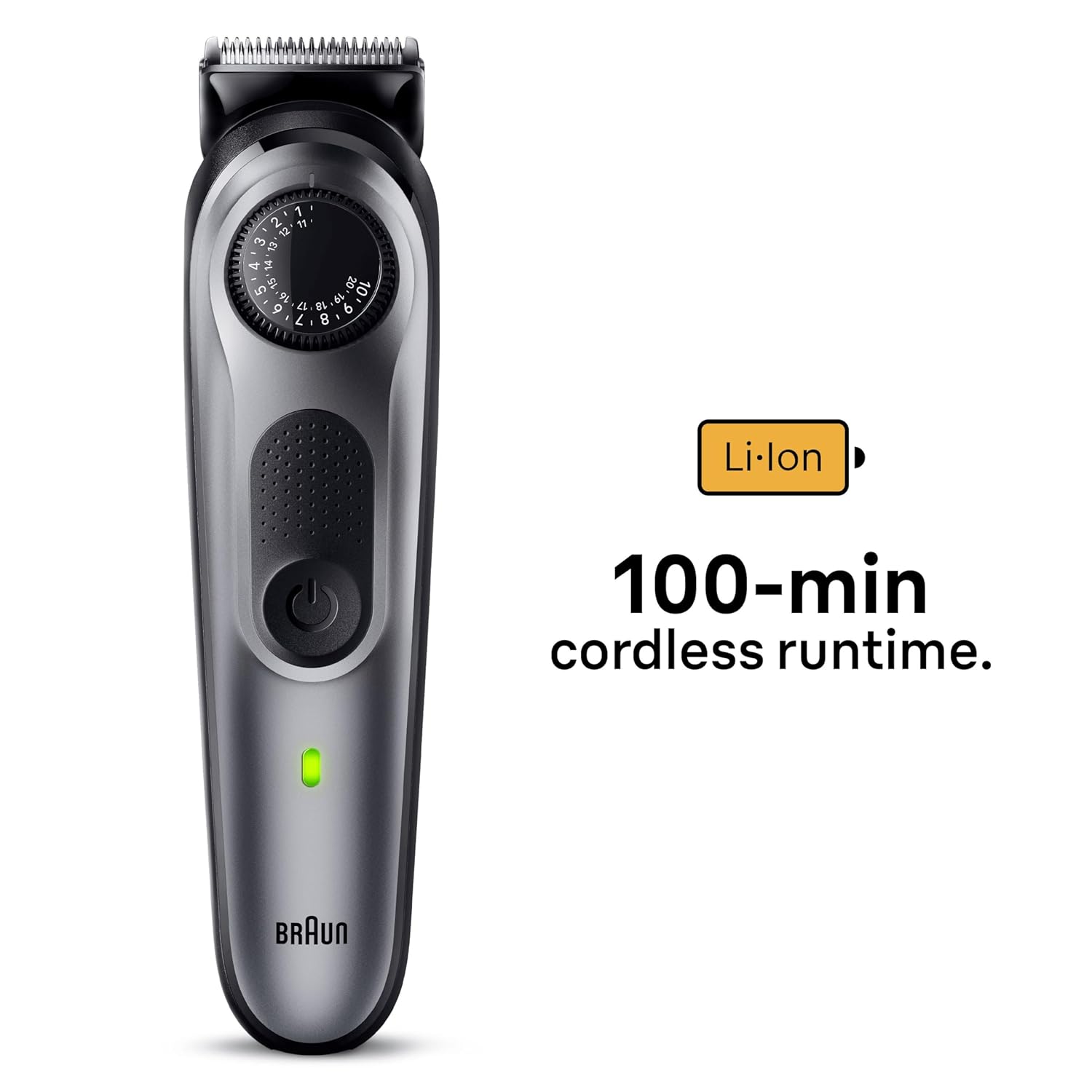 Where Science Meets Beauty Product Braun Beard Trimmer Series 5 Beard & Hair Clippers Braun Beard Trimmer Series 5 & Hair Clippers for Men – Rechargeable Cordless, Waterproof, 39 Precision Length Settings, Silver/Black - Image 2