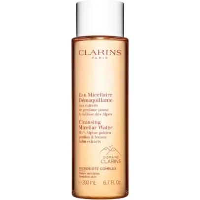 Where Science Meets Beauty Page cosmetics Clarins Cleansing Micellar Water 200ml with Alpine golden gentian and lemon balm extracts