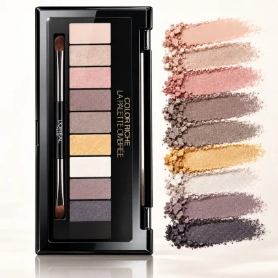 L'Oréal Color Riche La Palette Ombrée Eyeshadow Palette open with 10 smoky shades